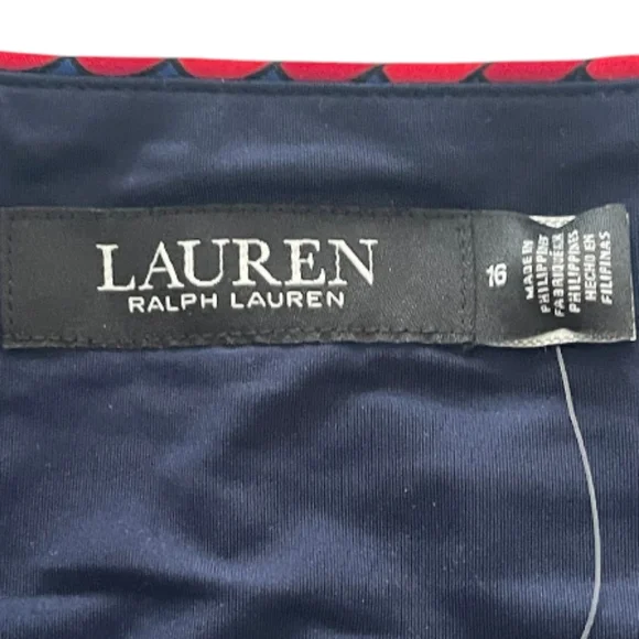 NWT Lauren Ralph Lauren Women's Rope-nPrint Surplice Jersey Dress - Picture 5 of 14